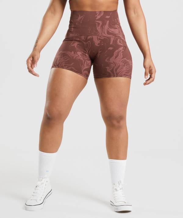 Damske Šortky Gymshark GS Power High Rise Ruzove Hnede | VT3018642